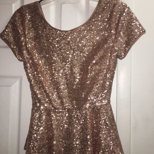 Rose gold peplum